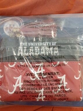 Little Earth Orange Mini Organizer with White Script Motif